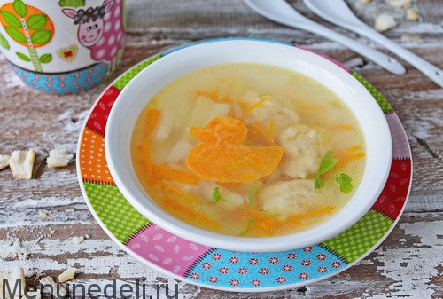 Картофельный суп с клёцками как в детском саду