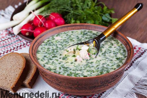 Окрошка на кефире и сыворотке | Меню недели