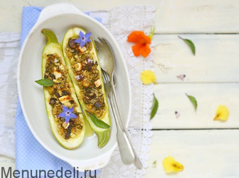 Кабачки фаршированные рисом | Меню недели