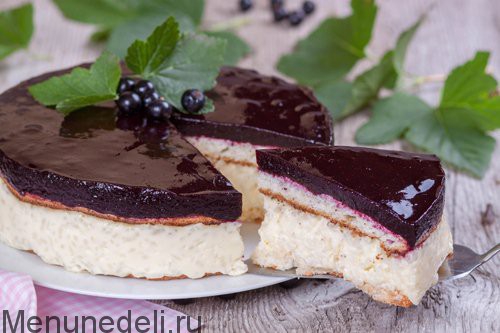 Смородиновый торт с рисовым кремом | Меню недели
