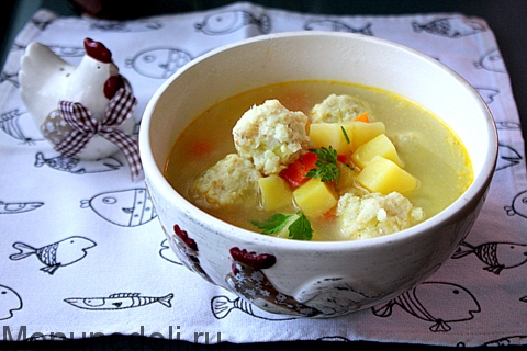 Рецепт картофельного супа с рыбными фрикадельками как в детском саду с фото пошагово | Меню недели
