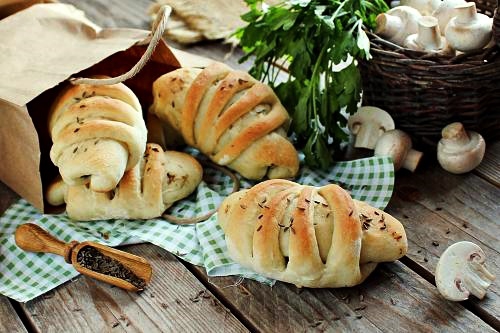 Постные пирожки с грибами