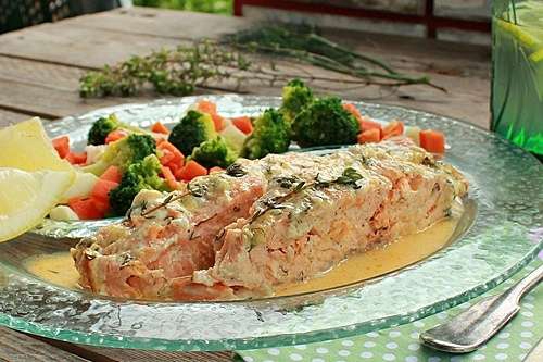 Рецепт семги, запеченной со сливками и лимоном | Меню недели