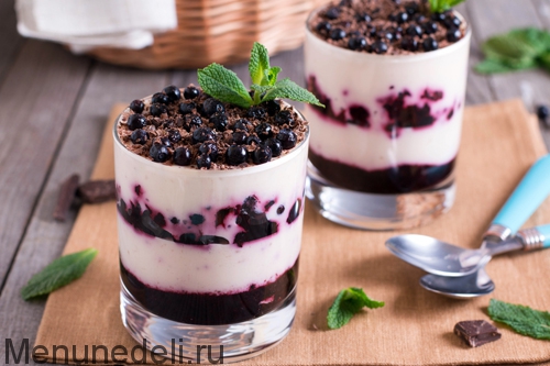 Рецепт десерта из ряженки с черникой | Меню недели