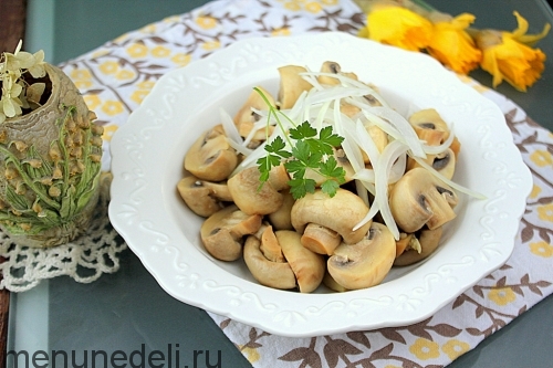 Рецепт маринованных шампиньонов 
