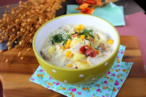 Суп с кукурузой и треской | Меню недели