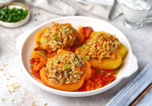 Фаршированный перец с булгуром и овощами | Меню недели