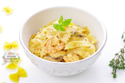 Паста с морепродуктами в сливочном соусе рецепт классический с фото пошагово | Меню недели