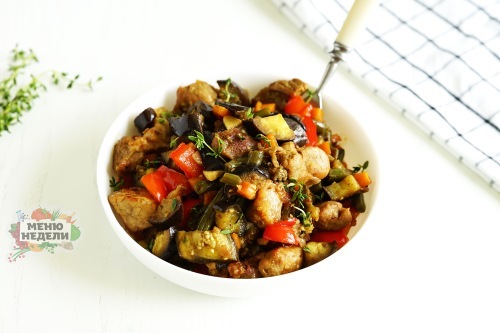 Баклажаны с мясом и овощами на сковороде, рецепт с фото и видео | Меню недели
