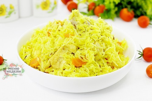 Золотистый узбекский плов с курицей, рецепт с фото и калорийностью пошагово | Меню недели